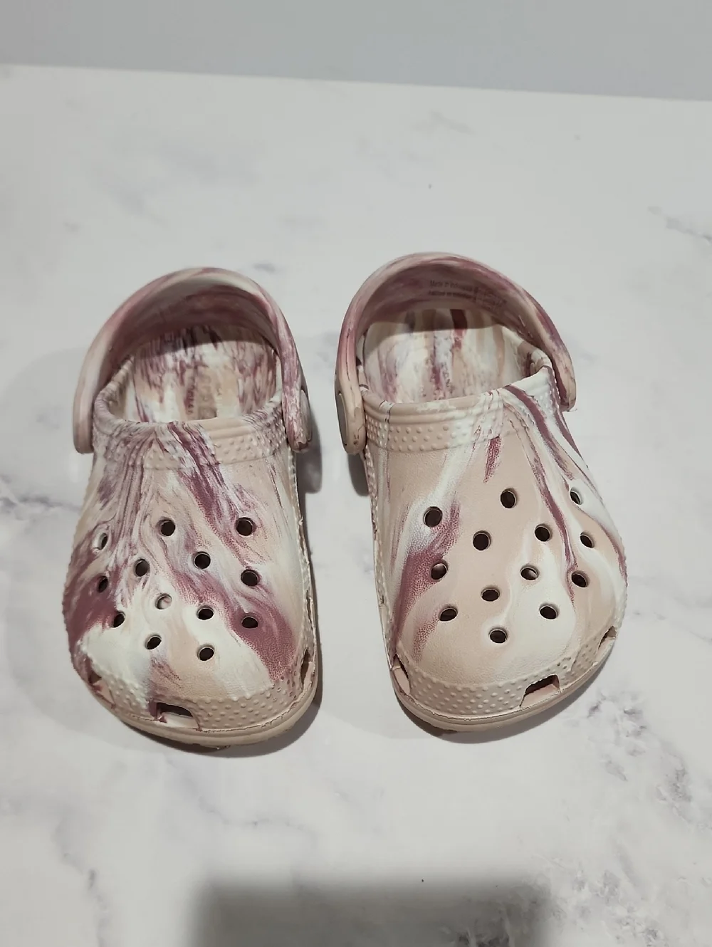 Crocs Kids Purple and Cream Clogs